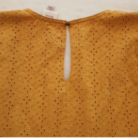 🍁 Perfect for Fall~Knox Rose~ Ruffle Eyelet A-Line Dress - Picture 3 of 5